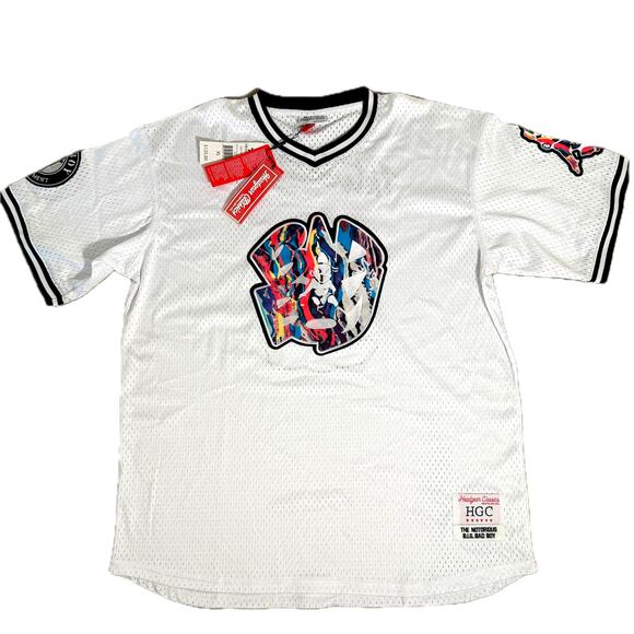 Headgear Classics The Notorious BIG Bad Boy Biggie Baseball Jersey White XL $125 - Picture 9 of 10